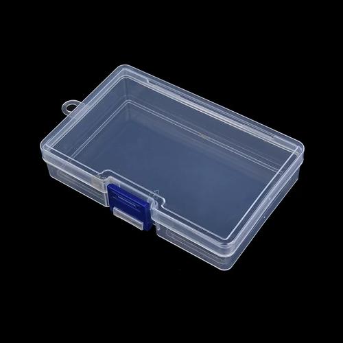 蓝扣透明pp塑料盒长方形128x82x27电子配件盒产品包装零件收纳盒